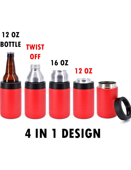 Enfriador de Latas Clear Water 12 oz Acero Inoxidable Rojo Enfriador de Latas Clear Water 12 oz Acero Inoxidable Rojo