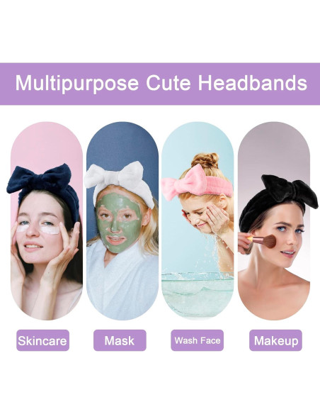 Diademas de Spa Ondder 8 Pcs - Toalla para Maquillaje y Cuidado Facial Diademas de Spa Ondder 8 Pcs - Toalla para Maquillaje y Cuidado Facial