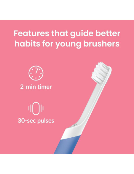 Cepillo de dientes eléctrico Quip para niños azul con temporizador Cepillo de dientes eléctrico Quip para niños azul con temporizador