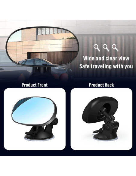 Espejo Convexo para Bebé Salior con Ventosa Ajustable 360 Espejo Convexo para Bebé Salior con Ventosa Ajustable 360