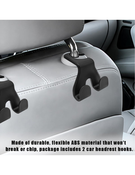 Ganchos para Reposacabezas de Coche Gasedin 2 PCS Negro Ganchos para Reposacabezas de Coche Gasedin 2 PCS Negro