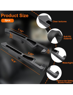 Relleno Espacio entre Asientos 2 Pack Aeloer Negro Universal 2