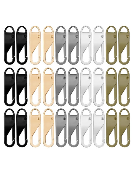 Kit de 30 Tiradores de Cremallera Metal ZGQHZR - 5 Colores Kit de 30 Tiradores de Cremallera Metal ZGQHZR - 5 Colores