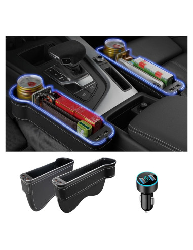Organizador de Coche Dexepe con Luz LED y Cargador USB