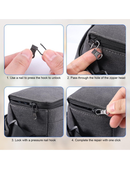 Kit de 8 Tiradores de Cremallera Gosknor - Reparación y Accesorios Kit de 8 Tiradores de Cremallera Gosknor - Reparación y Accesorios