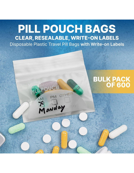 Bolsas de Pouch para Pastillas MEDca - 600 Unidades 7.6x6.9cm Bolsas de Pouch para Pastillas MEDca - 600 Unidades 7.6x6.9cm