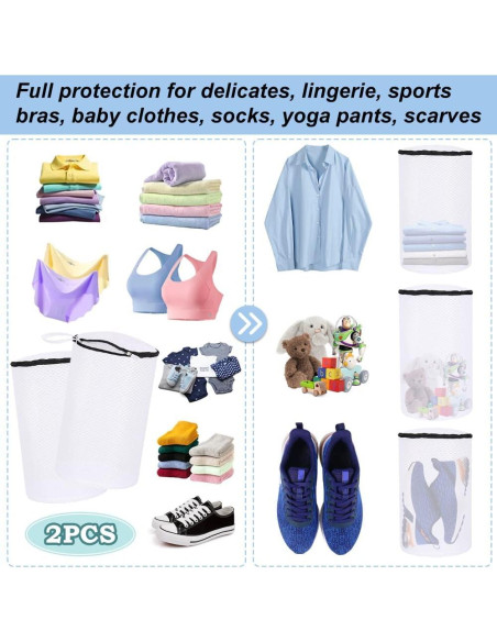 Bolsa de Lavado de Zapatos Vivifying 2PCS Malla Panal 35.56cm Bolsa de Lavado de Zapatos Vivifying 2PCS Malla Panal 35.56cm