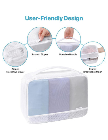 Cubos de Empaque y Lavandería Cambond - Juego de 4 Malla