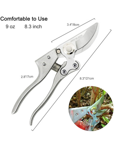Tijeras de podar TONMA JP 21 cm Acero SK5 Ergonomía
