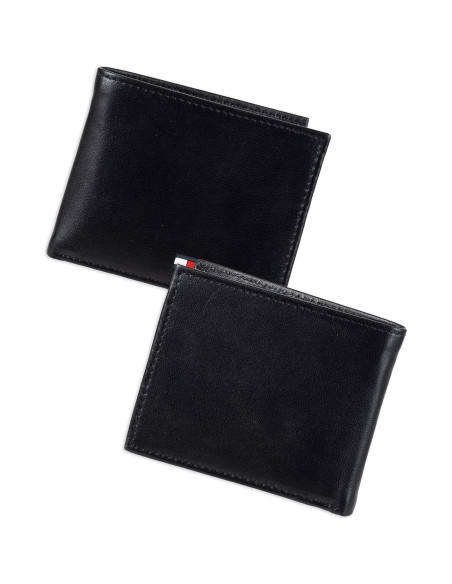 Cartera Bifold Slim de Cuero Tommy Hilfiger para Hombre con RFID Cartera Bifold Slim de Cuero Tommy Hilfiger para Hombre con RFID