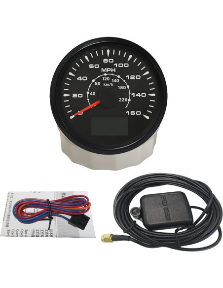Velocímetro GPS ELING 220KM/H 85mm Impermeable 12V/24V Velocímetro GPS ELING 220KM/H 85mm Impermeable 12V/24V