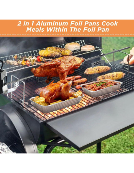 Paquete de 30 bandejas desechables Sageme para parrillas Weber Paquete de 30 bandejas desechables Sageme para parrillas Weber