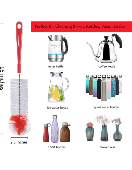 Set de Limpiadores de Botellas ALINK - 8 Piezas, 43 cm Set de Limpiadores de Botellas ALINK - 8 Piezas, 43 cm