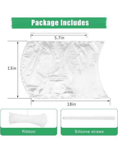 Bolsas de Encogimiento Térmico Hoqqf 33x46 cm Sin BPA - 50 Paquetes
