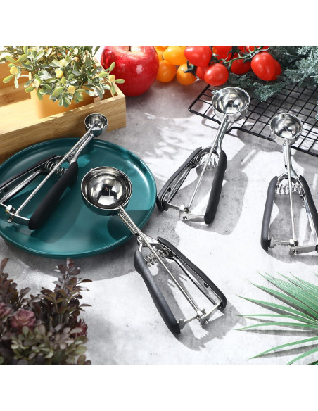 Juego de 4 cucharas para galletas Yinder - Acero inoxidable Juego de 4 cucharas para galletas Yinder - Acero inoxidable