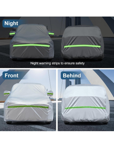 Cubierta de coche SUV AUQDD 6 capas impermeable 178-190 cm