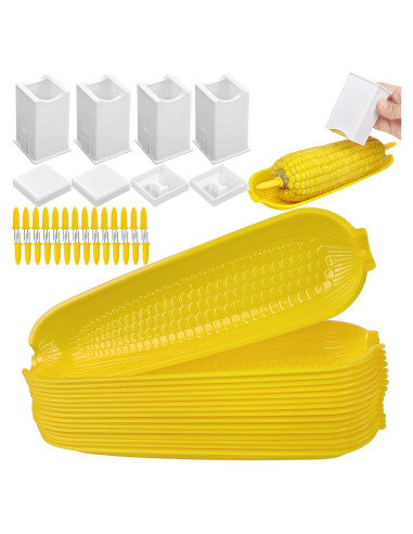 Juego de Platos de Maíz Aodaer 16 Piezas Amarillo