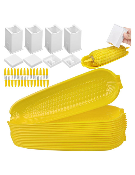 Juego de Platos de Maíz Aodaer 16 Piezas Amarillo Juego de Platos de Maíz Aodaer 16 Piezas Amarillo