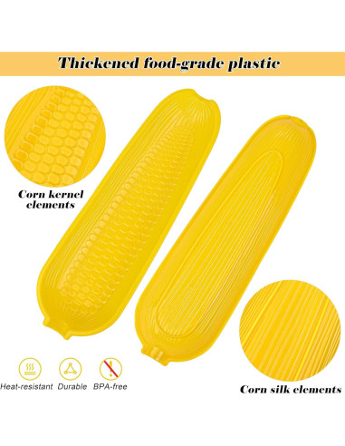 Juego de Platos de Maíz Aodaer 16 Piezas Amarillo