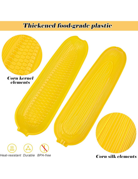 Juego de Platos de Maíz Aodaer 16 Piezas Amarillo Juego de Platos de Maíz Aodaer 16 Piezas Amarillo