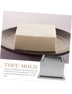 Molde para Hacer Tofu PRETYZOOM Acero Inoxidable 13.7x13.7x9.2cm 2