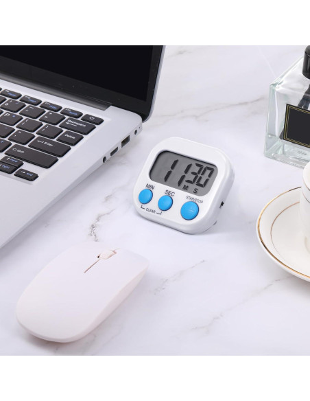 Temporizador Digital de Cocina Weewooday 12 Pcs Alarma Fuerte Temporizador Digital de Cocina Weewooday 12 Pcs Alarma Fuerte