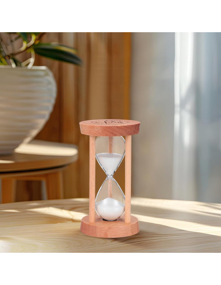 Reloj de Arena de Madera Natural Toddmomy 5 Minutos 9 cm Reloj de Arena de Madera Natural Toddmomy 5 Minutos 9 cm