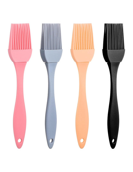 Juego de 4 Brochas de Silicona Ouligay para Cocina y Hornear Juego de 4 Brochas de Silicona Ouligay para Cocina y Hornear