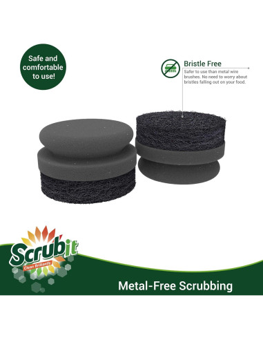 Cepillo de Limpieza para Parrilla SCRUBIT - 2 Unidades