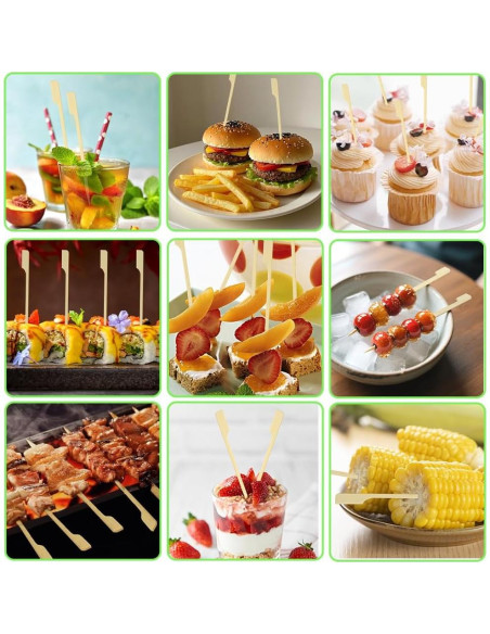 300 Pinchos de Bambú 15 cm para Aperitivos Libemskix 300 Pinchos de Bambú 15 cm para Aperitivos Libemskix