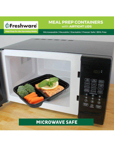 Contenedores de Preparación de Comidas Freshware 50 Piezas 28 oz