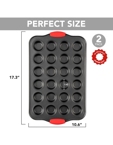 Molde para Mini Muffins Tiawudi 24 Cavidades Antiadherente