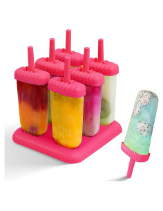 Moldes de Paletas Reutilizables Doudouyun 6 Cavidades BPA Free