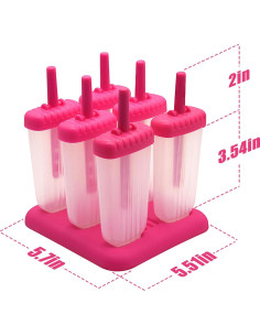 Moldes de Paletas Reutilizables Doudouyun 6 Cavidades BPA Free 2