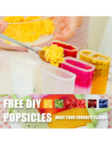 Moldes de Paletas Reutilizables Doudouyun 6 Cavidades BPA Free