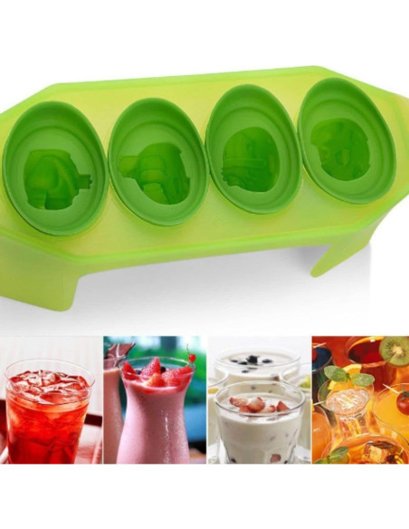 Juego de Moldes de Paletas de Zombie 4 Piezas BeyondNice Juego de Moldes de Paletas de Zombie 4 Piezas BeyondNice