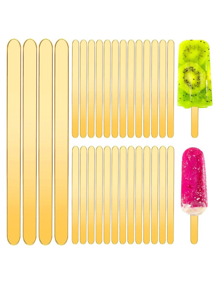 Palitos de Acrílico Dorados Geiserailie 60 Pcs 11.4 cm Palitos de Acrílico Dorados Geiserailie 60 Pcs 11.4 cm