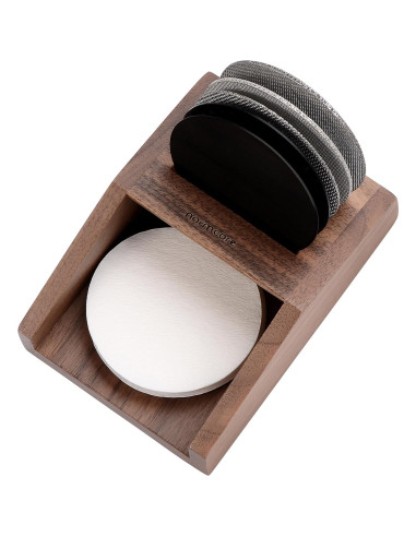 Soporte Organizador de Filtros de Espresso Normcore - Madera de Nogal