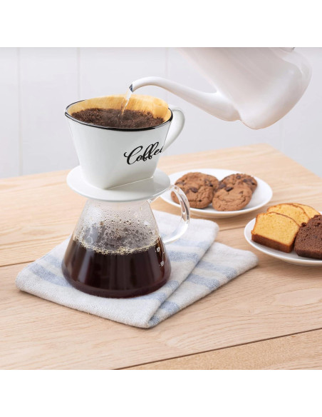 Cafetera de Goteo Manual DAYYET de Cerámica Blanca 0.54 kg Cafetera de Goteo Manual DAYYET de Cerámica Blanca 0.54 kg