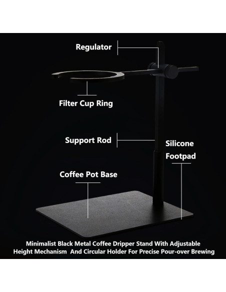 Soporte Ajustable para Cafetera de Goteo Makidar Negro Soporte Ajustable para Cafetera de Goteo Makidar Negro