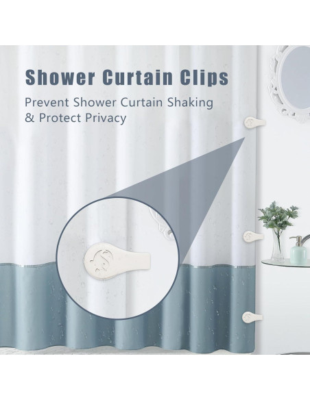 Clips Magnéticos de Silicona Vaszu para Cortinas de Ducha - 3 Paquetes Clips Magnéticos de Silicona Vaszu para Cortinas de Ducha - 3 Paquetes