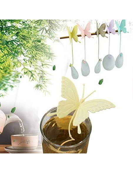 Infusores de Té en Forma de Mariposa Tvoip - 5 Piezas Silicona Infusores de Té en Forma de Mariposa Tvoip - 5 Piezas Silicona
