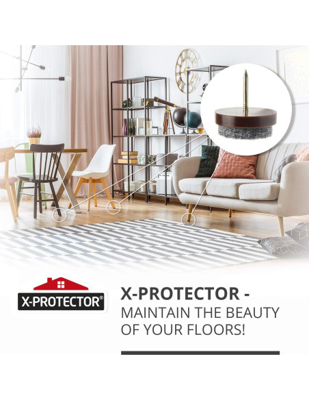 Almohadillas de Fieltro X-PROTECTOR 40 PCS 24 mm con Clavo Almohadillas de Fieltro X-PROTECTOR 40 PCS 24 mm con Clavo
