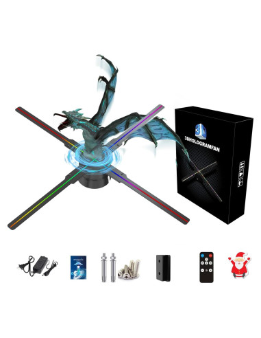 Ventilador Holográfico 3D Missyou 45cm Control Remoto Wifi