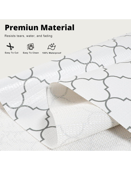 Forro Antideslizante Bounmer Cuatrohojas Blancas 30.48x304.8cm Forro Antideslizante Bounmer Cuatrohojas Blancas 30.48x304.8cm