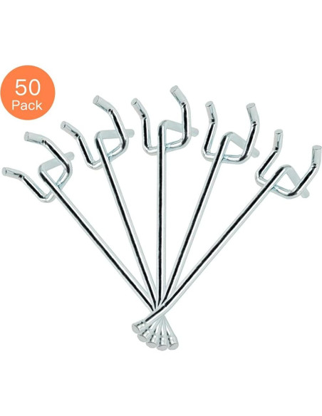 Ganchos de Metal Galvanizado Rawall 10 cm para Tablero Perforado Ganchos de Metal Galvanizado Rawall 10 cm para Tablero Perforado
