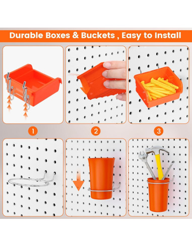 Kit de Accesorios para Organizador de Tablero Perforado 264 PCS Enjoywood