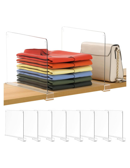 Divisores de Estante Acrílico Famyards 30.48 cm - 8 Pzs Divisores de Estante Acrílico Famyards 30.48 cm - 8 Pzs