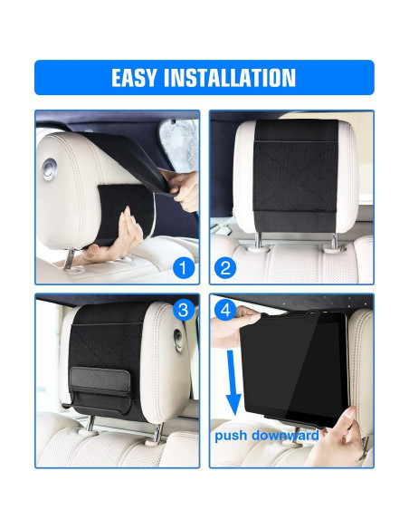 Soporte de Tableta para Coche WONNIE, 10-12.9" Negro Soporte de Tableta para Coche WONNIE, 10-12.9" Negro