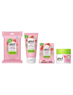 Set de Cuidado de Piel Sandía - Toallitas, Crema, Bálsamo y Hidratante